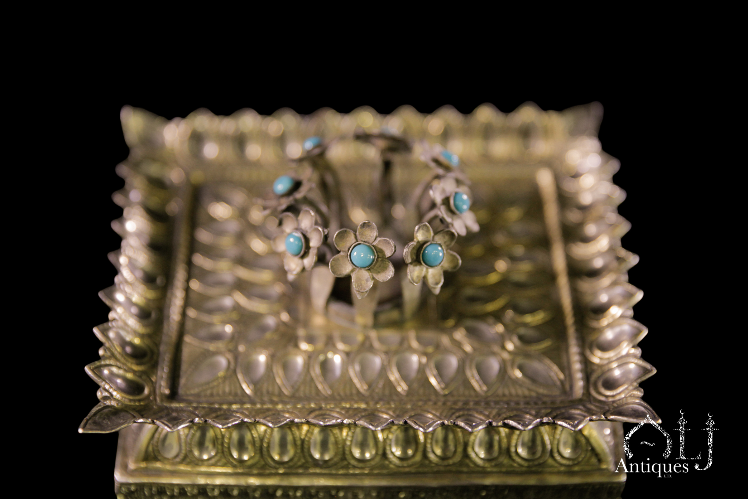 Indian Silver, A Repousse Gilt Silver Betel Nut Box (pandan), Probably 