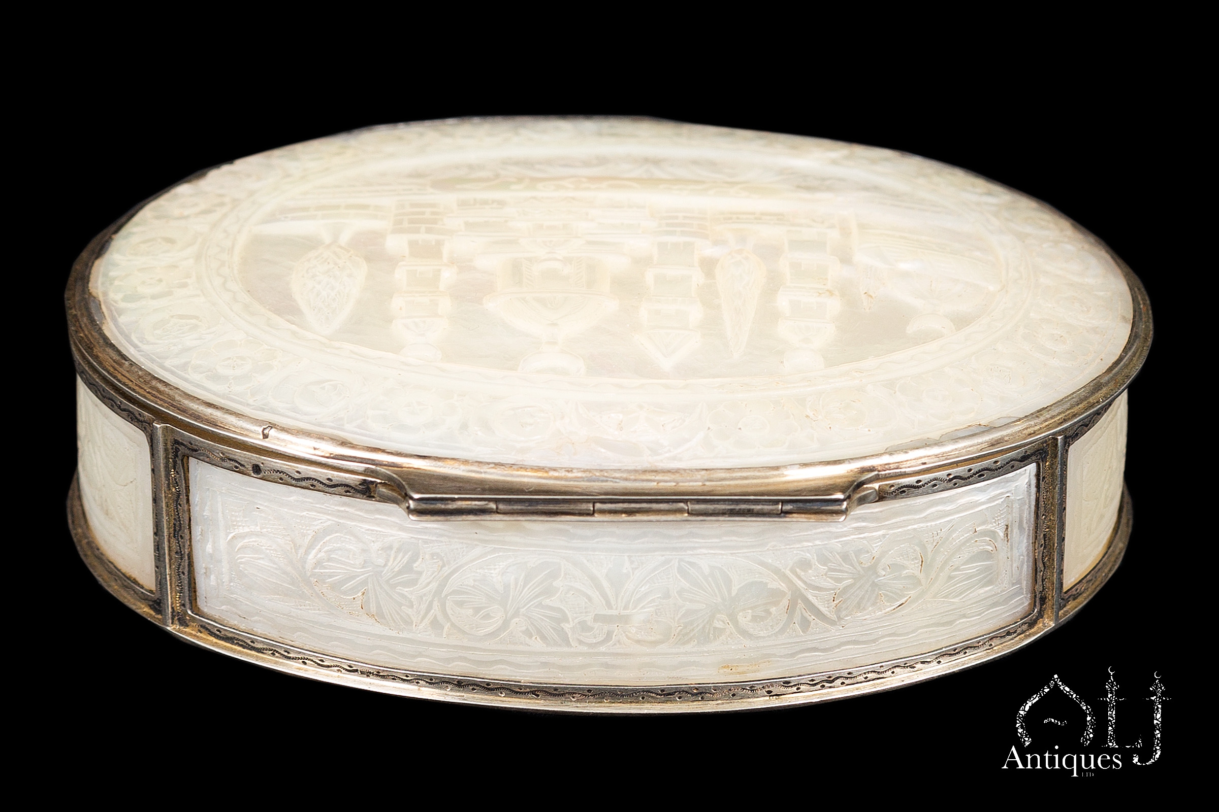 German Mother of Pearl Snuff Box